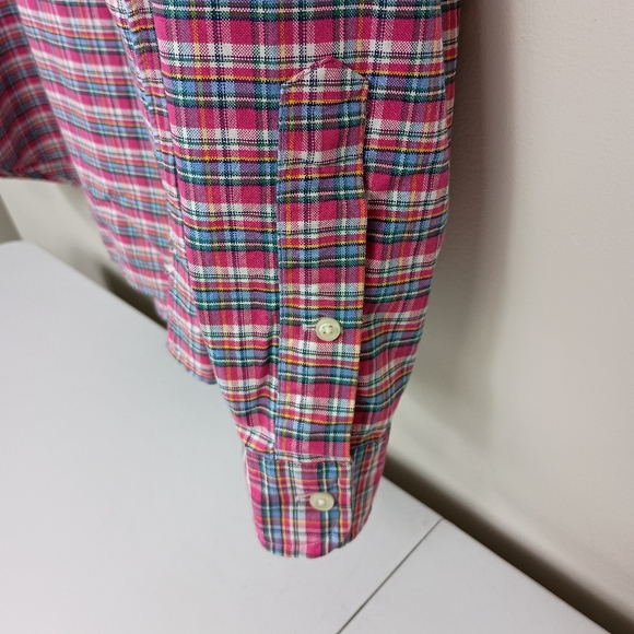 Ralph Lauren Mens Shirt XXL Pink Plaid Button Down Long Sleeve Naked Pony Preppy - Picture 5 of 11